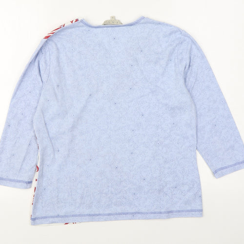Viz a Viz Womens Blue  Polyester Pullover Sweatshirt Size 14  Pullover