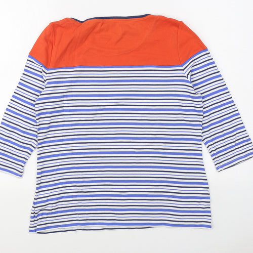 Per Una Womens Multicoloured Striped 100% Cotton Pullover Sweatshirt Size 14  Pullover