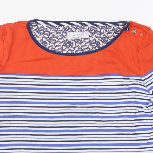 Per Una Womens Multicoloured Striped 100% Cotton Pullover Sweatshirt Size 14  Pullover