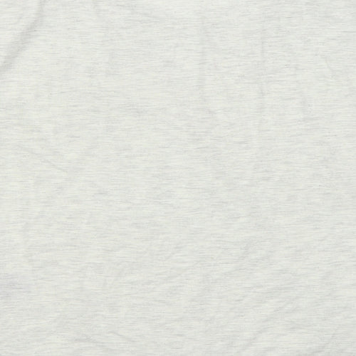Miss Selfridge Womens Grey  Polyester Basic T-Shirt Size 6 Boat Neck