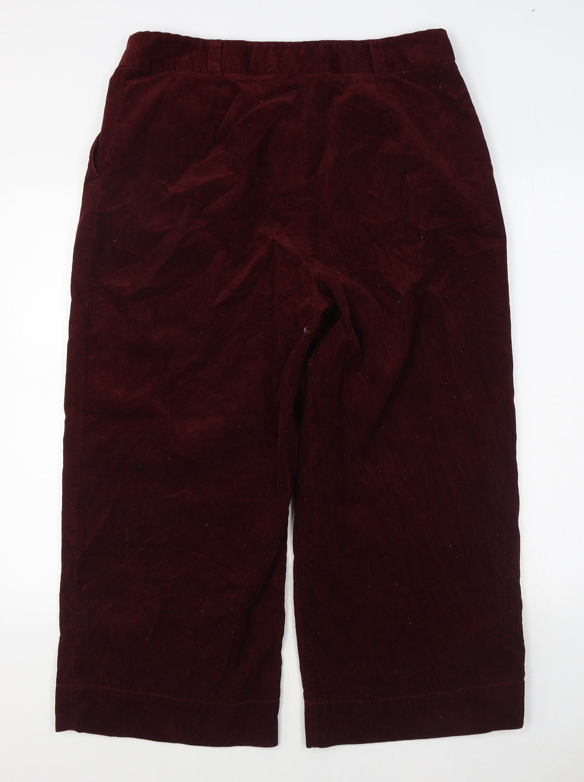 New Look Womens Red  Cotton Trousers  Size 16 L24 in Regular Zip