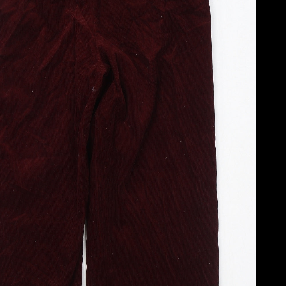 New Look Womens Red  Cotton Trousers  Size 16 L24 in Regular Zip
