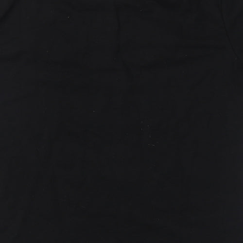 Manchester United Mens Black  100% Cotton  Polo Size L Collared Pullover