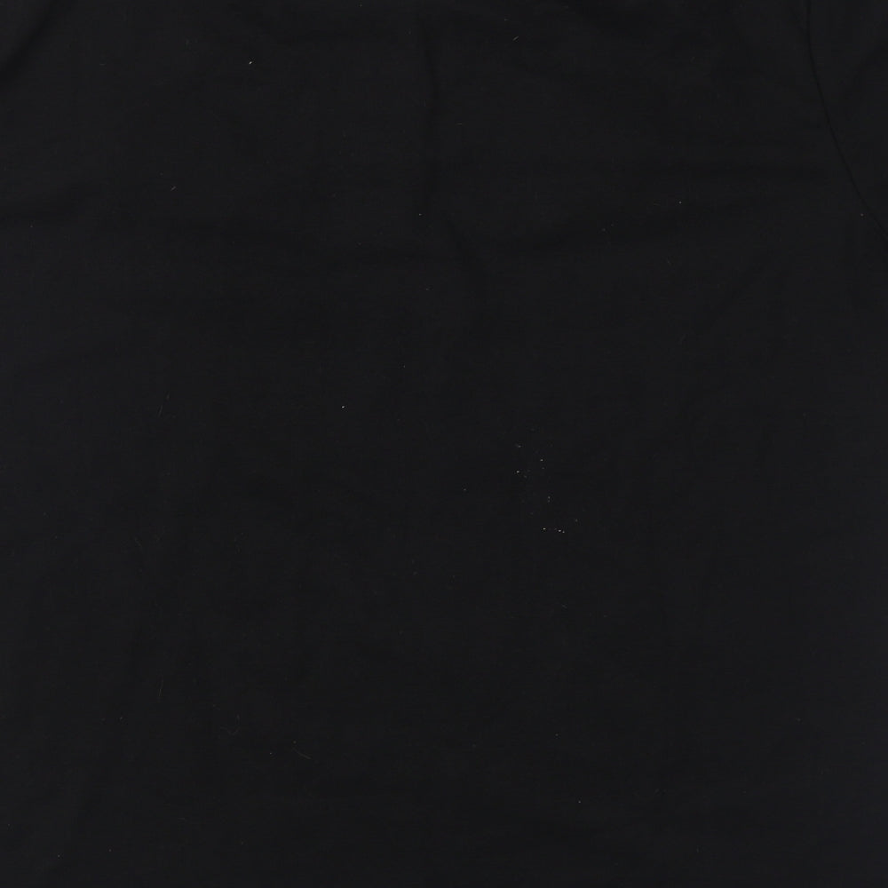 Manchester United Mens Black  100% Cotton  Polo Size L Collared Pullover