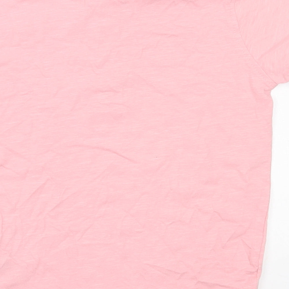 Primark Boys Pink  Cotton Basic Polo Size 4-5 Years Collared Button