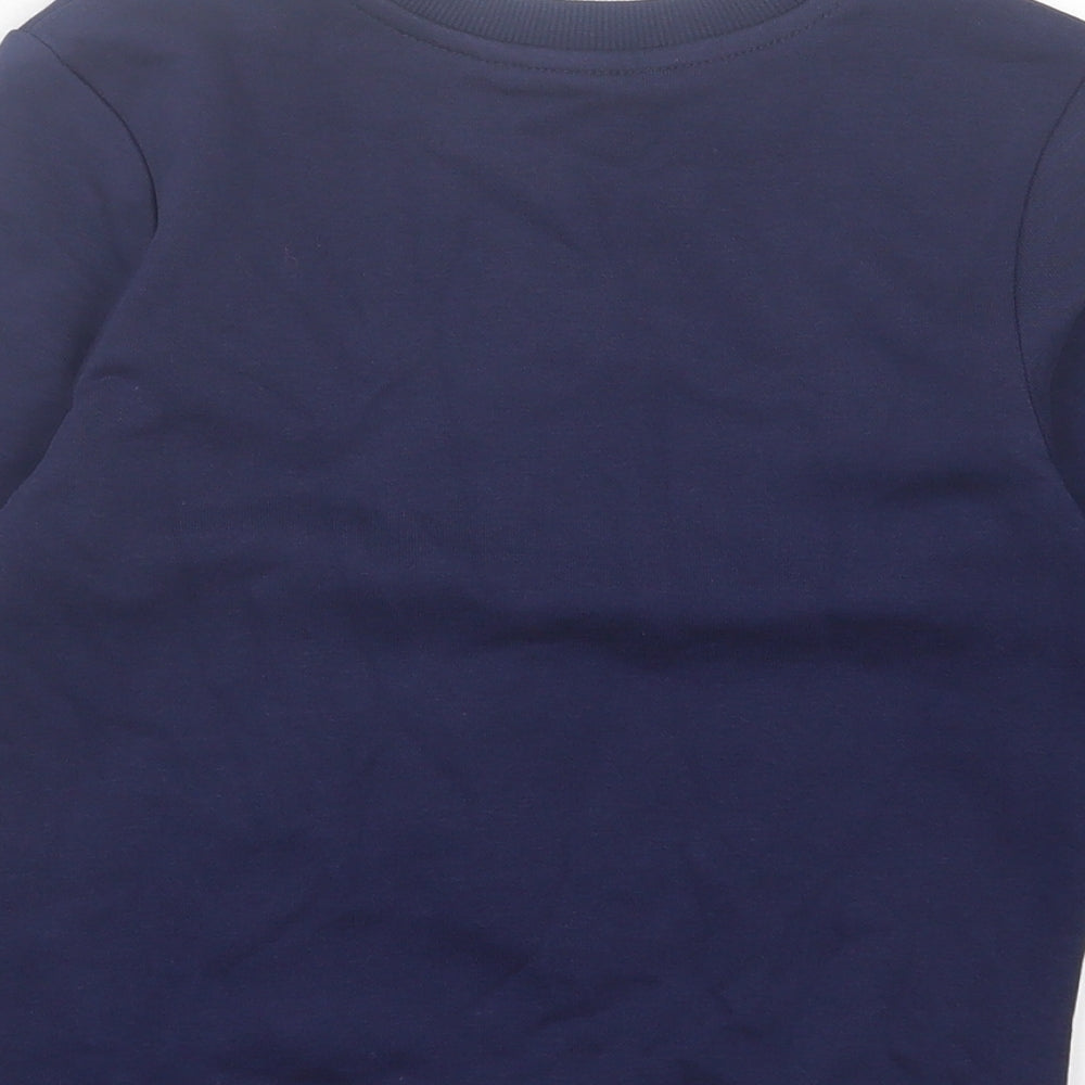 George Boys Blue  Cotton Pullover Sweatshirt Size 4-5 Years  Pullover