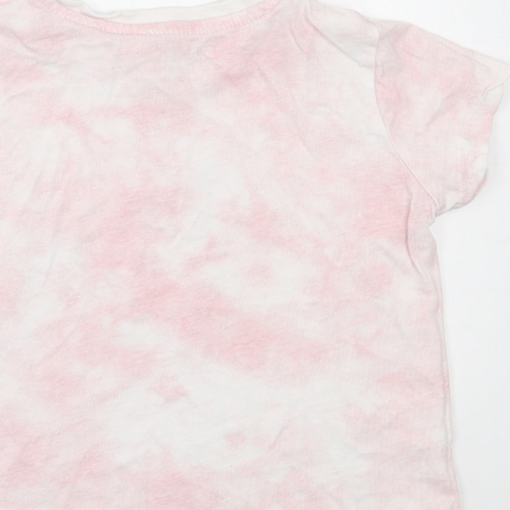 Primark Girls Pink  Cotton Basic T-Shirt Size 3-4 Years Crew Neck Pullover