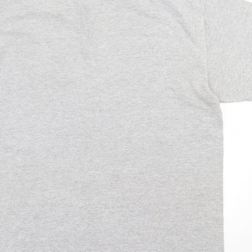Emma Warren Womens Grey  Cotton Basic T-Shirt Size M Crew Neck
