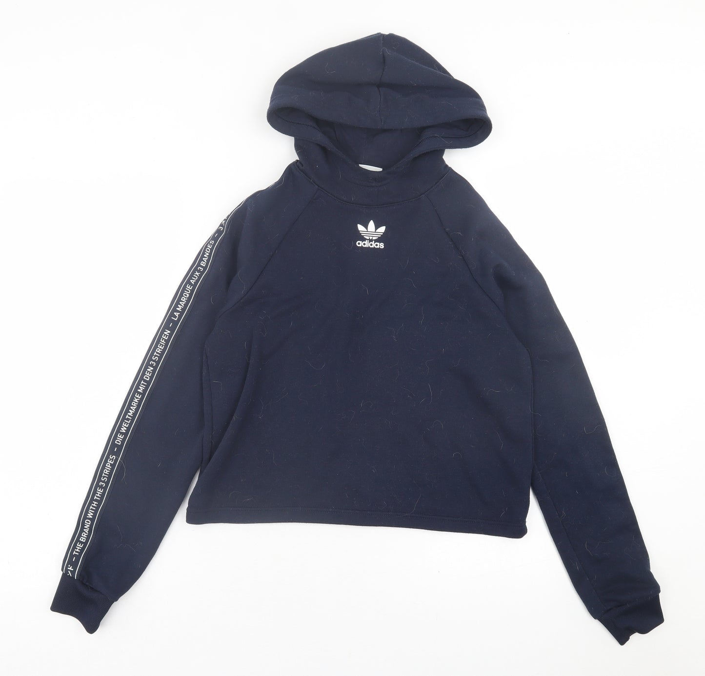 adidas Girls Blue  Cotton Pullover Hoodie Size 14-15 Years  Pullover