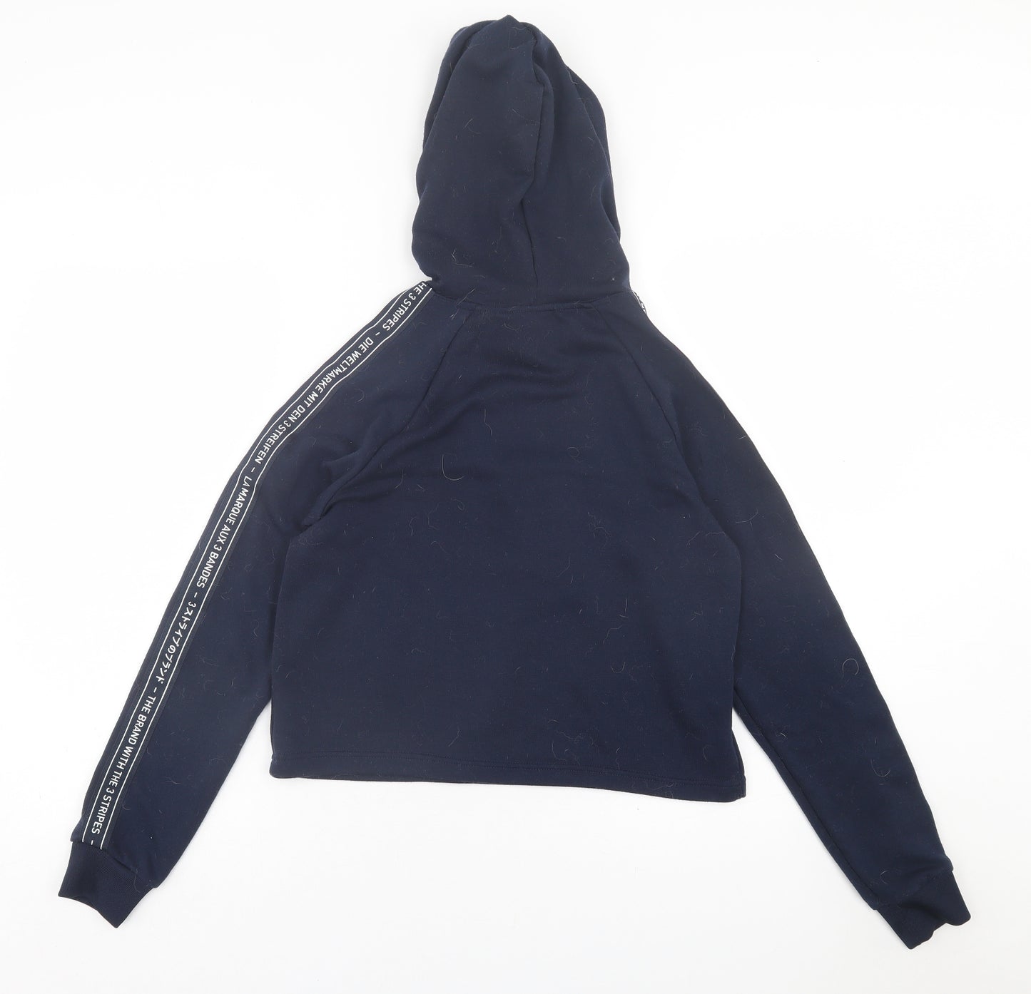 adidas Girls Blue  Cotton Pullover Hoodie Size 14-15 Years  Pullover