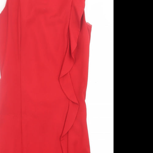 Soaked Womens Red  Polyester A-Line  Size XS  Crew Neck Zip