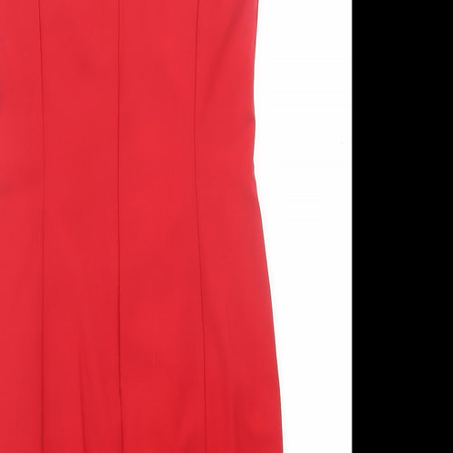Soaked Womens Red  Polyester A-Line  Size XS  Crew Neck Zip