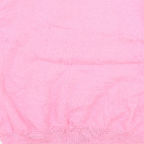 Marks and Spencer Womens Pink Crew Neck  Cashmere Pullover Jumper Size 16