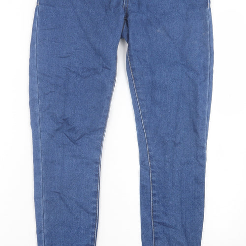 Denim & Co. Womens Blue  Cotton Skinny Jeans Size 10 L30 in Regular Button