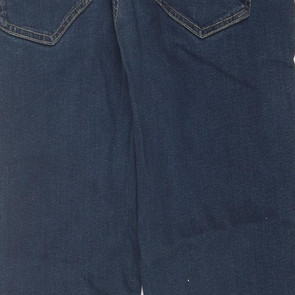 George Mens Blue  Cotton Straight Jeans Size 38 in L30 in Regular Button - Short Leg