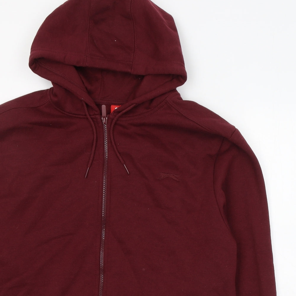 Slazenger Mens Red  Polyester Full Zip Hoodie Size 2XL
