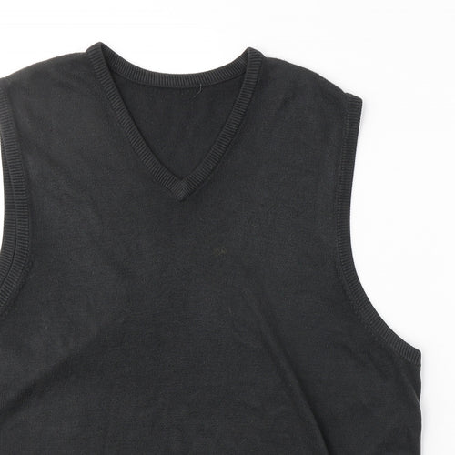 George Mens Black  Acrylic  T-Shirt Size 2XL V-Neck