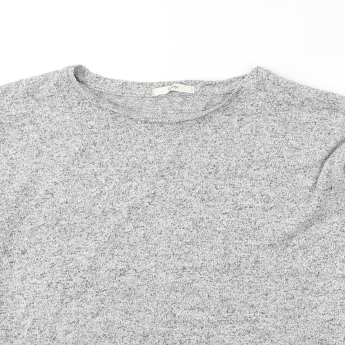 George Womens Grey Round Neck  Viscose Pullover Jumper Size 16