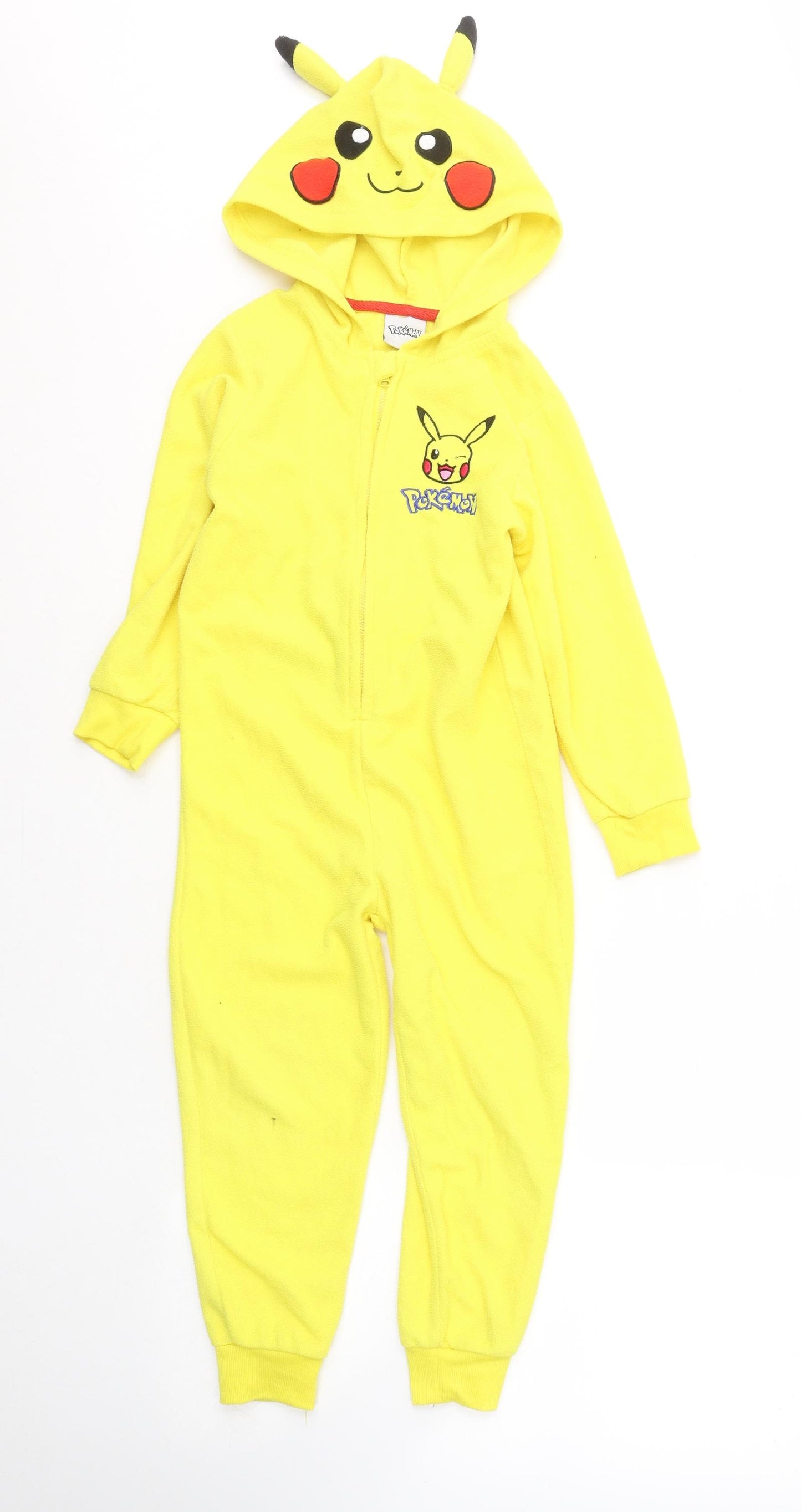 POKEMON Boys White  Polyester  One Piece Size 5-6 Years  Zip - Pikachu