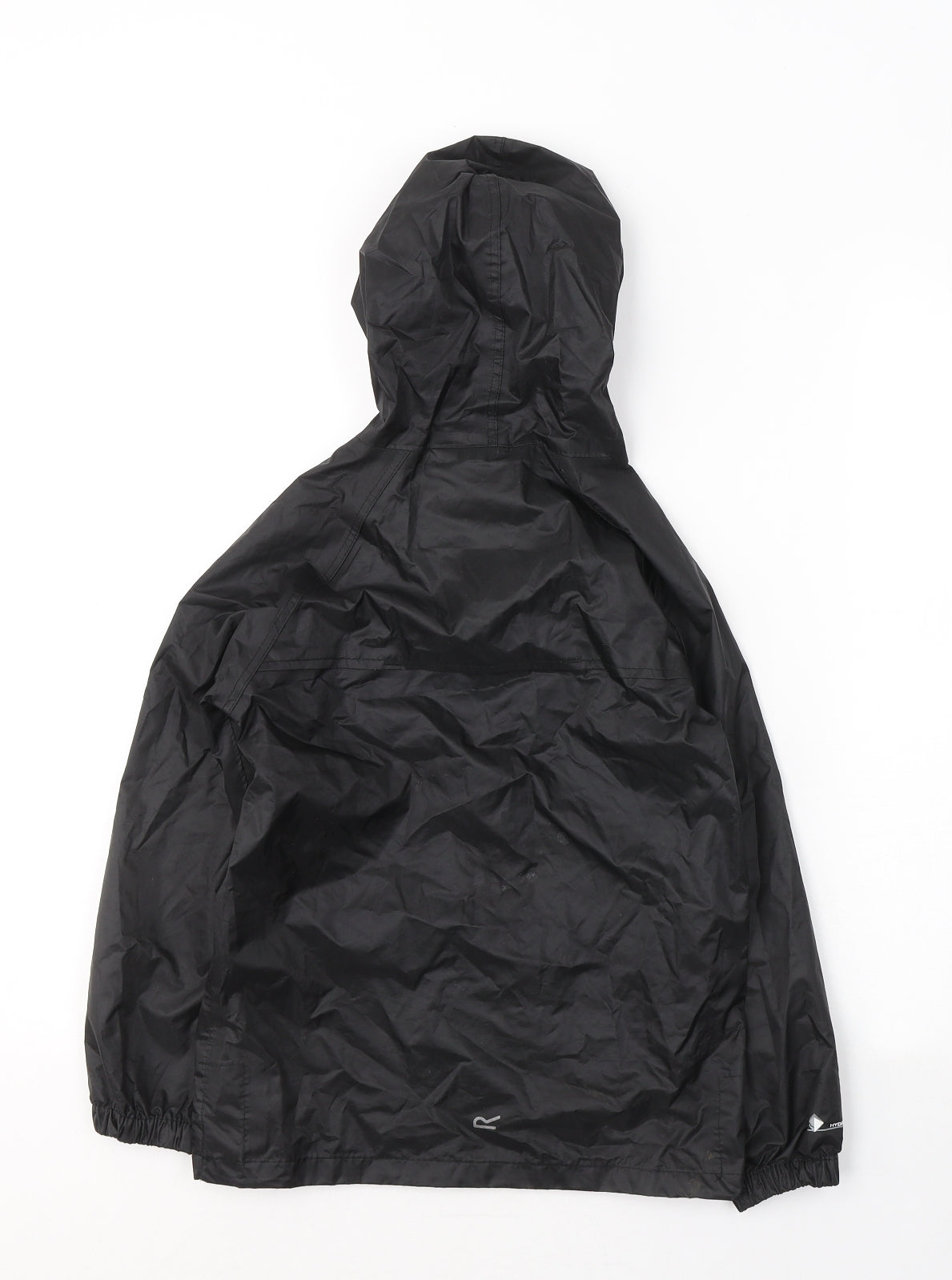 Regatta Boys Black   Rain Coat Coat Size 7-8 Years  Zip