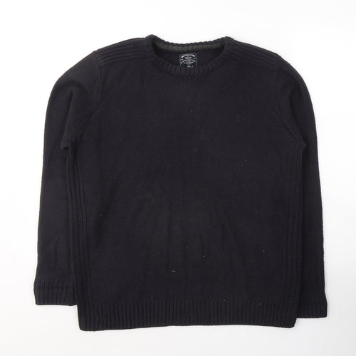 Kensington Mens Blue Round Neck  Acrylic Pullover Jumper Size M