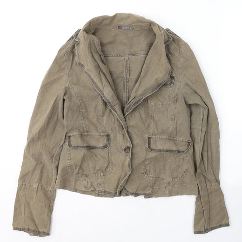 Papaya Womens Brown   Jacket Blazer Size 12  Button