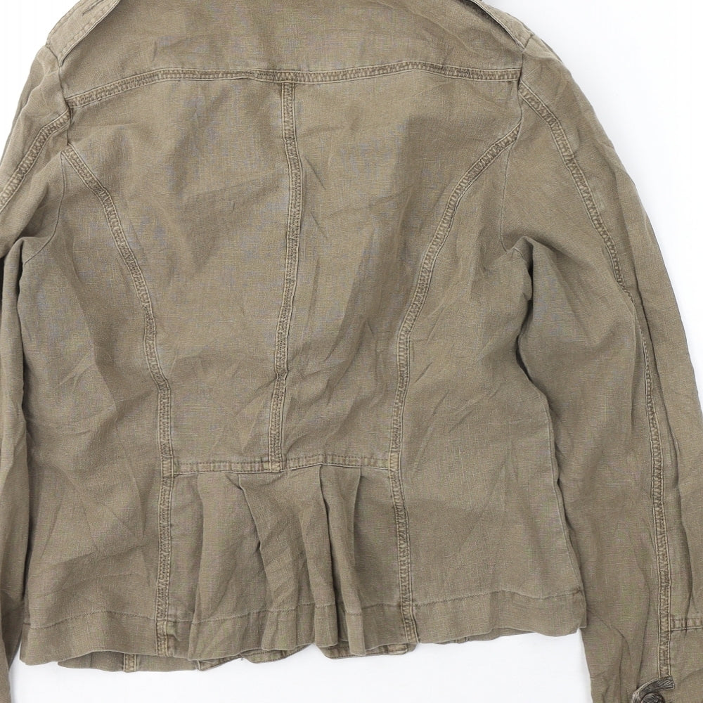 Papaya Womens Brown   Jacket Blazer Size 12  Button