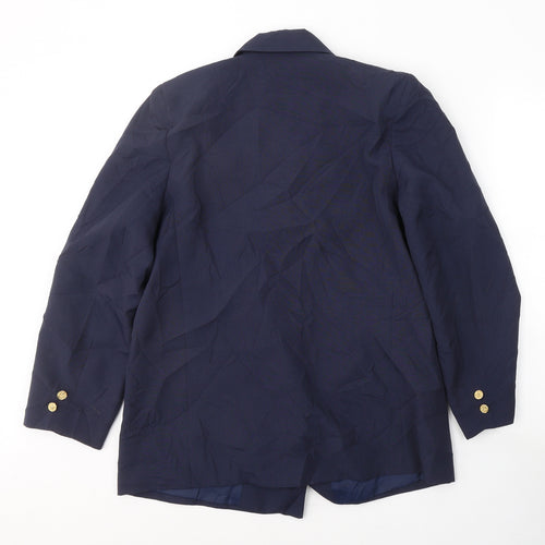 Citilities Womens Blue  Polyester Jacket Suit Jacket Size 14