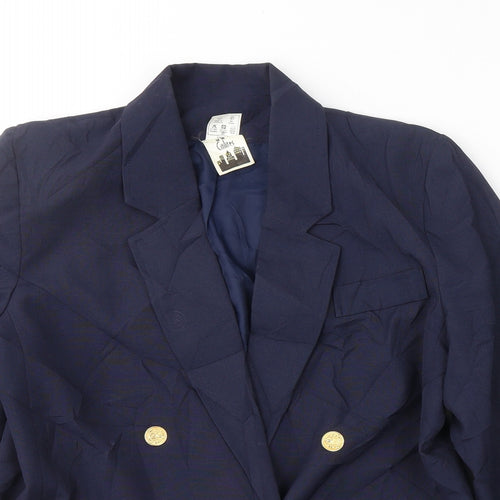 Citilities Womens Blue  Polyester Jacket Suit Jacket Size 14