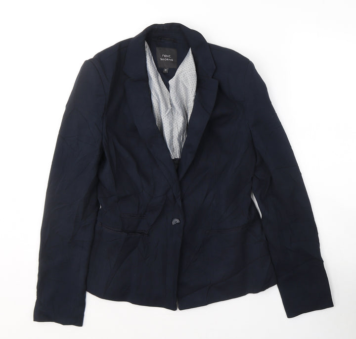 NEXT Womens Blue Wool Jacket Suit Jacket Size 12