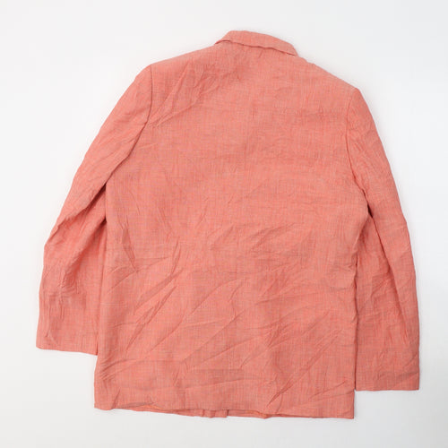Gianfranco Corneli Womens Orange   Jacket Blazer Size 12  Button