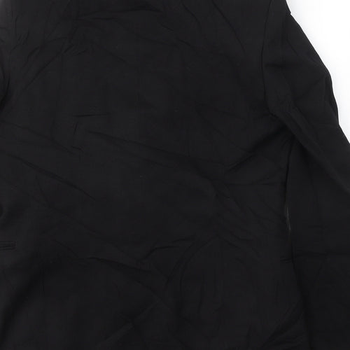 Burton Mens Black  Wool Jacket Suit Jacket Size 36