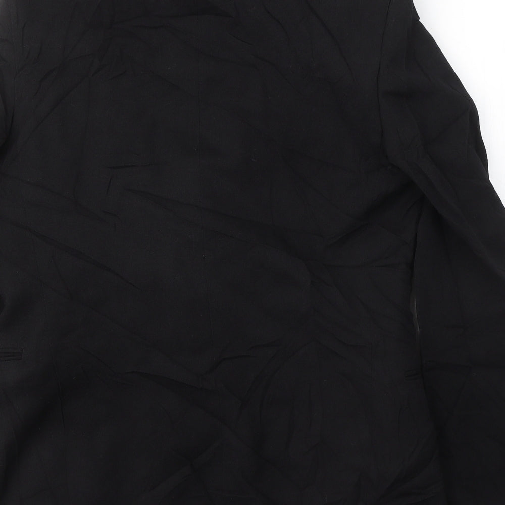 Burton Mens Black  Wool Jacket Suit Jacket Size 36