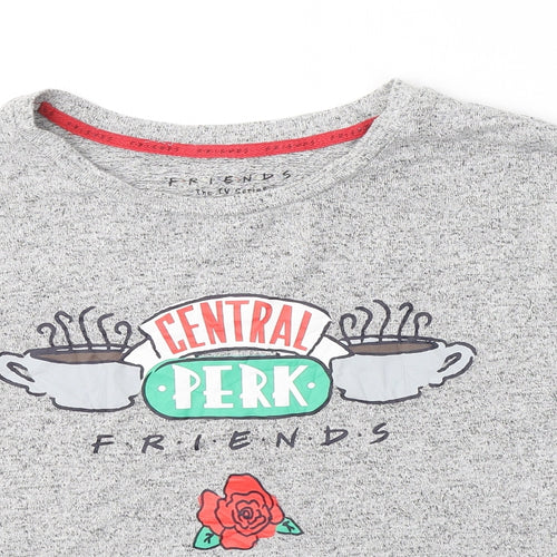Primark Womens Grey Solid Viscose Top Pyjama Top Size 10   - Central Perk Friends