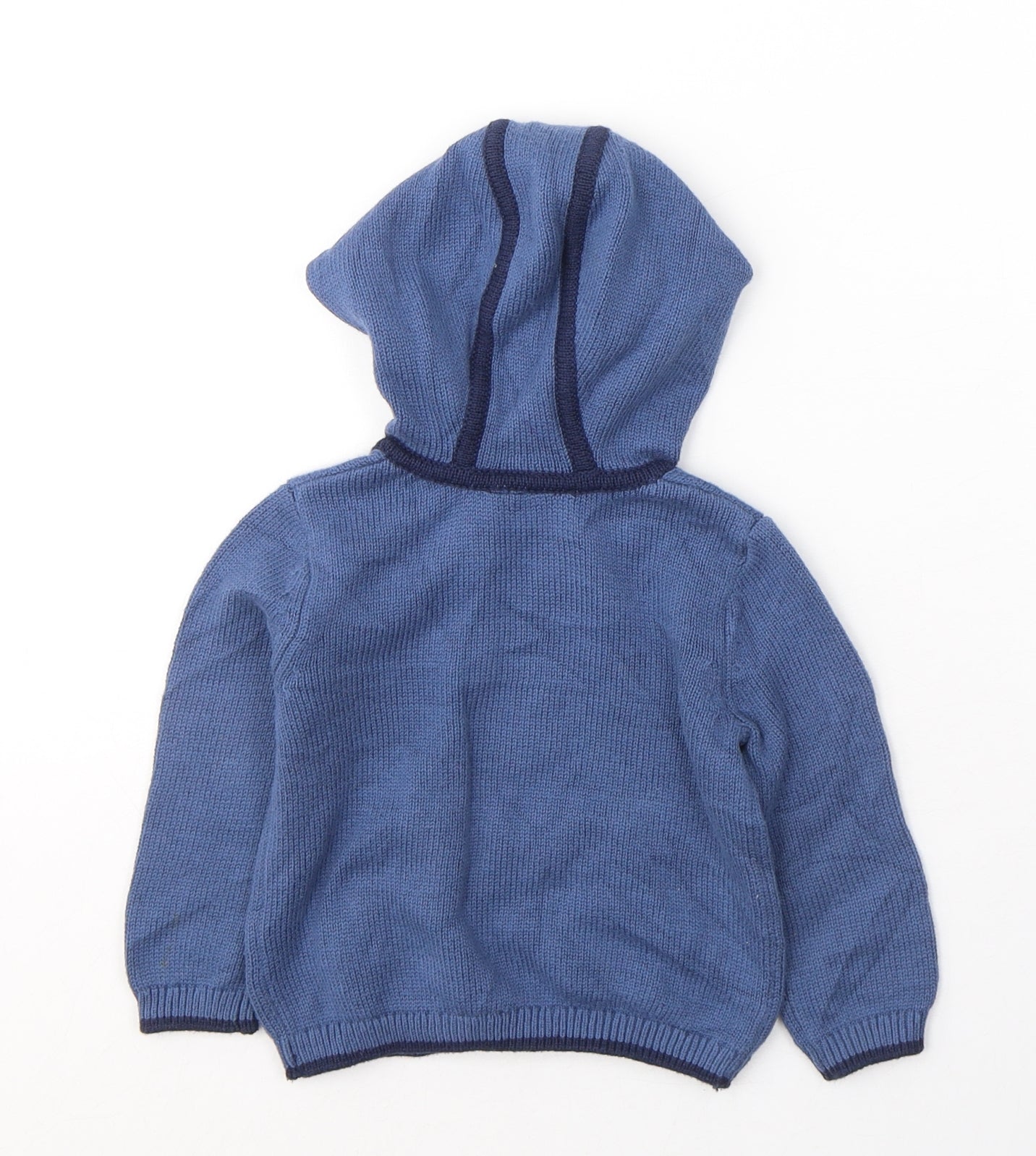 THE WHITE COMPANY Boys Blue  Cotton Pullover Casual Size 6-9 Months Round Neck Pullover