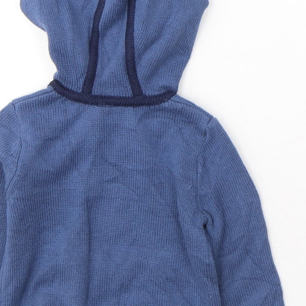 THE WHITE COMPANY Boys Blue  Cotton Pullover Casual Size 6-9 Months Round Neck Pullover