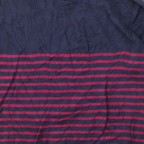 Atmosphere Womens Blue Striped Viscose Jersey T-Shirt Size 18 Round Neck