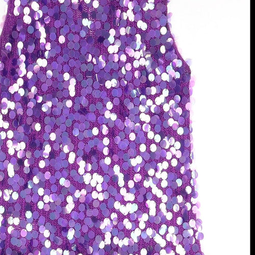 Marks and Spencer Womens Purple  Viscose Jersey Blouse Size 16 Round Neck