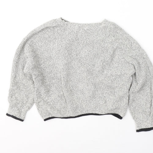 Preworn Womens Grey Round Neck  Cotton Pullover Jumper Size 8