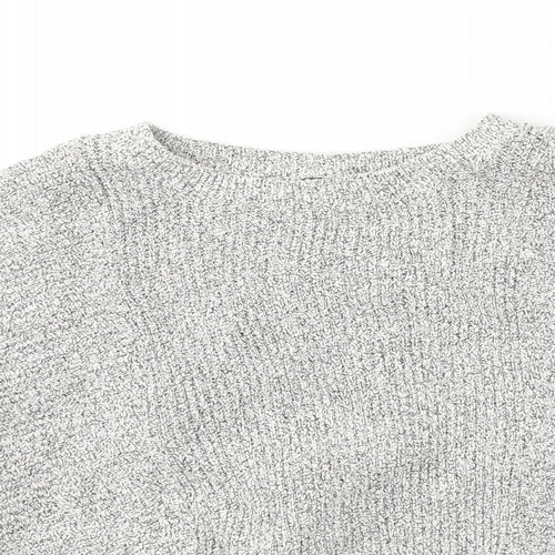 Preworn Womens Grey Round Neck  Cotton Pullover Jumper Size 8