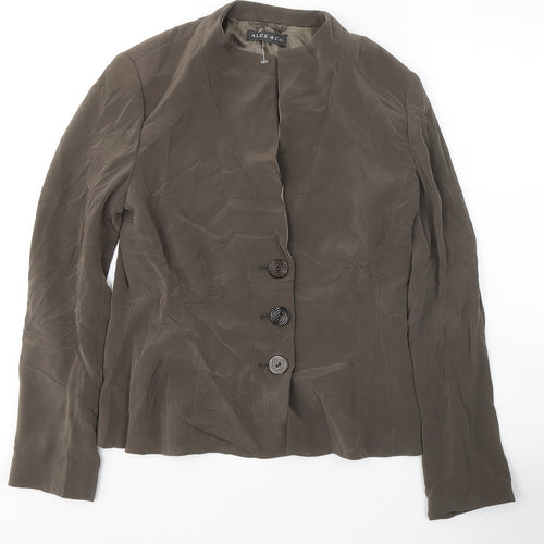 alex &CO Womens Brown   Jacket Blazer Size 8  Button