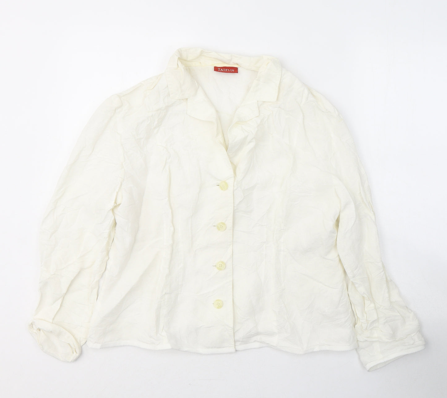 Taifun Womens White   Jacket Blazer Size 16  Button