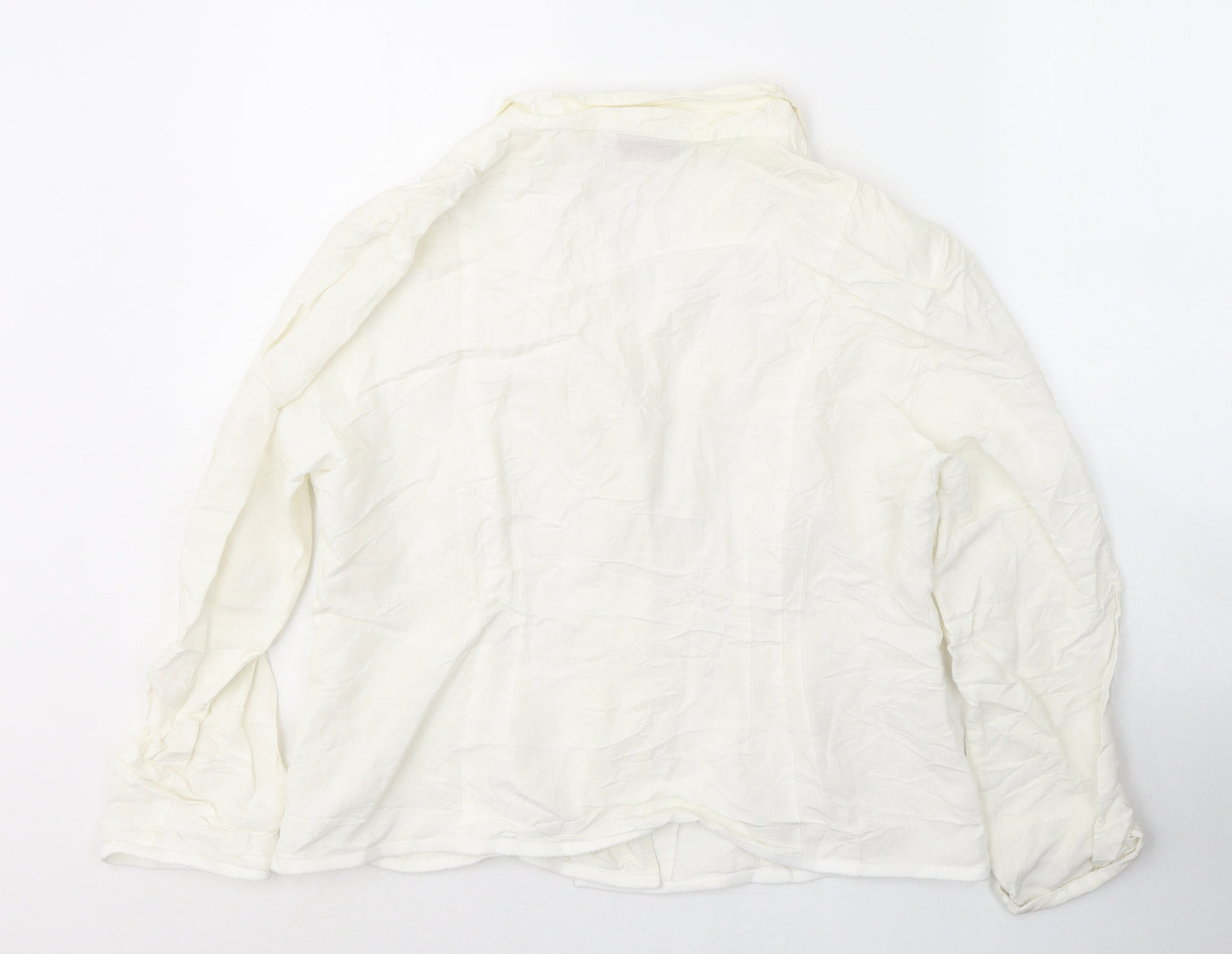 Taifun Womens White   Jacket Blazer Size 16  Button