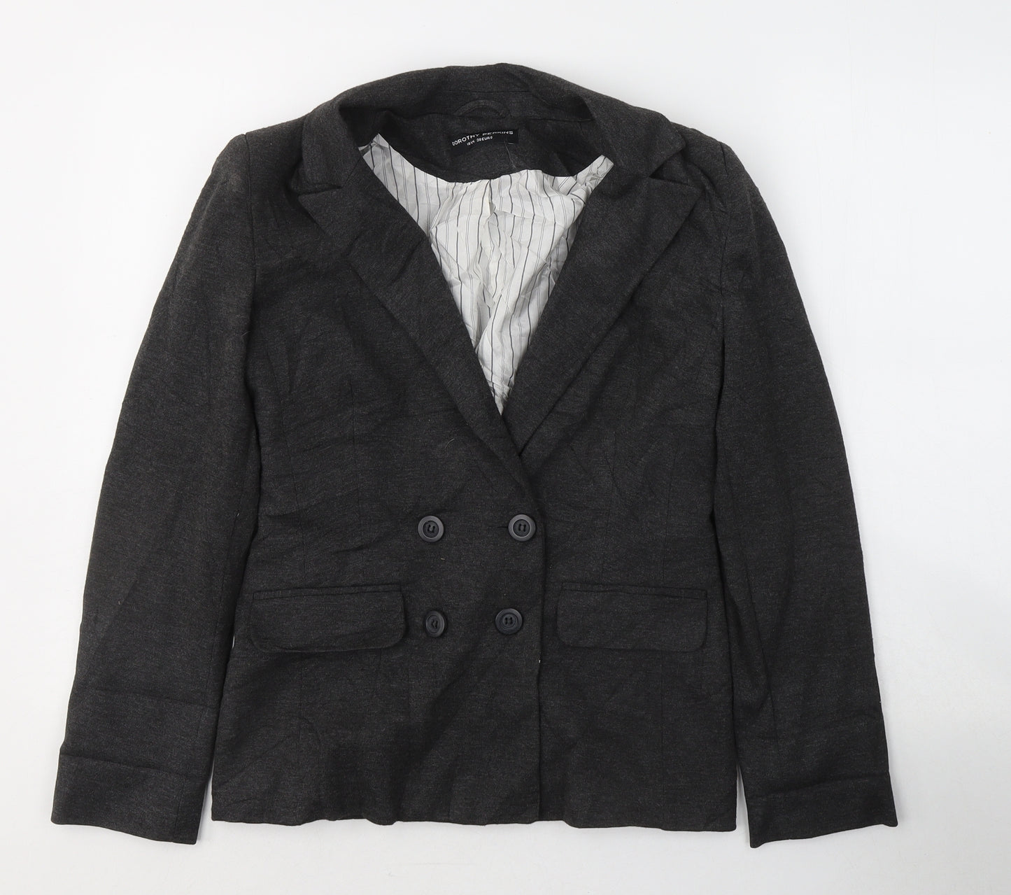 Dorothy Perkins Womens Grey  Polyester Jacket Suit Jacket Size 10