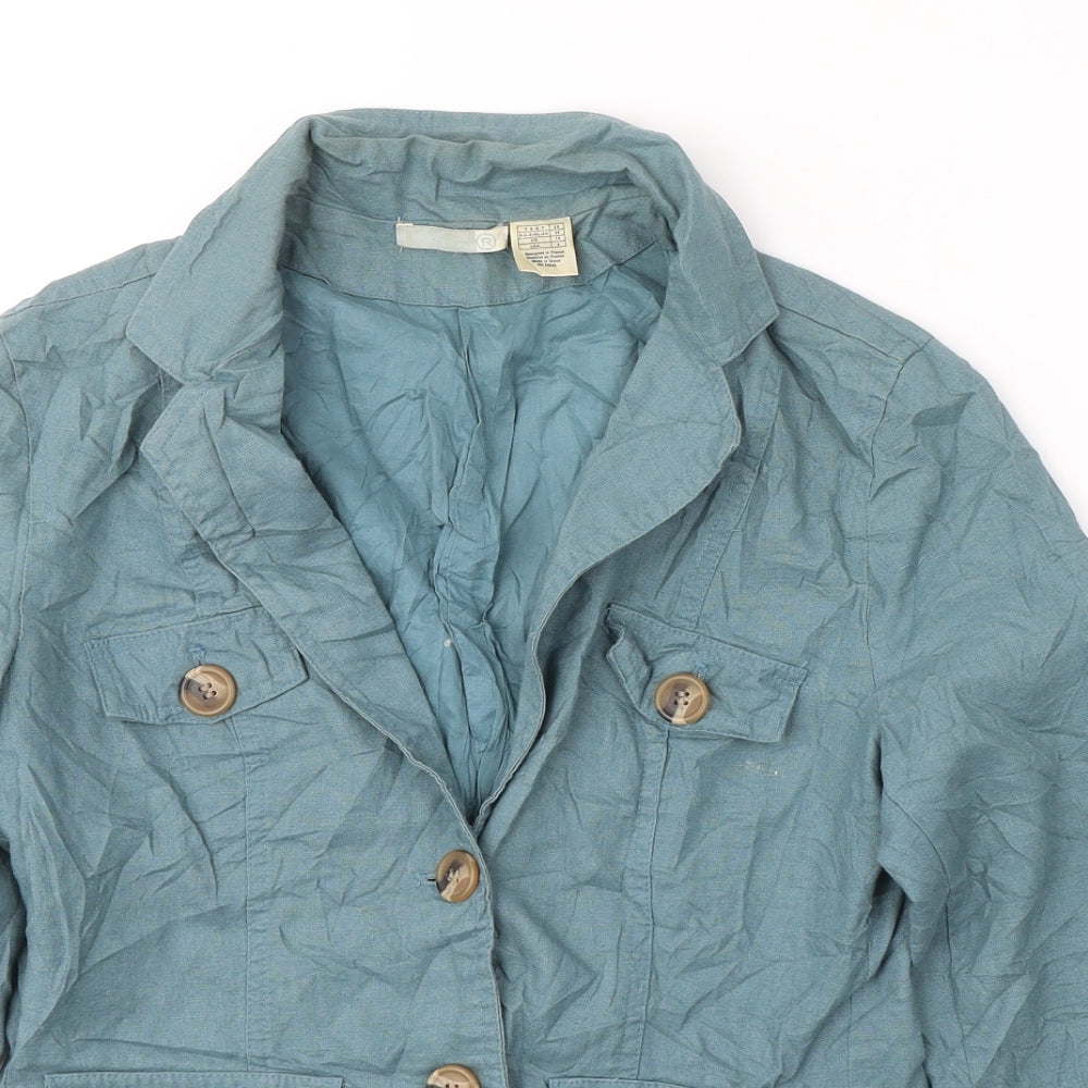 R Womens Blue   Jacket Blazer Size 12  Button