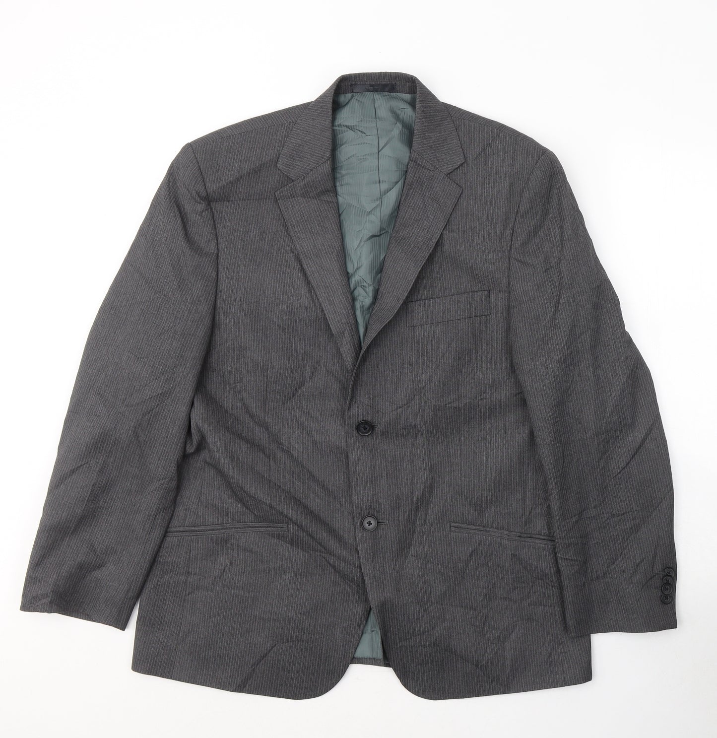 George Mens Grey  Polyester Jacket Suit Jacket Size 40