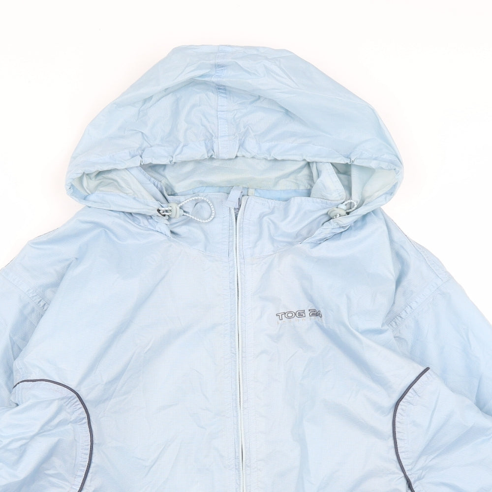TOG 24 Womens Blue   Rain Coat Coat Size 18  Zip - Size 18-20