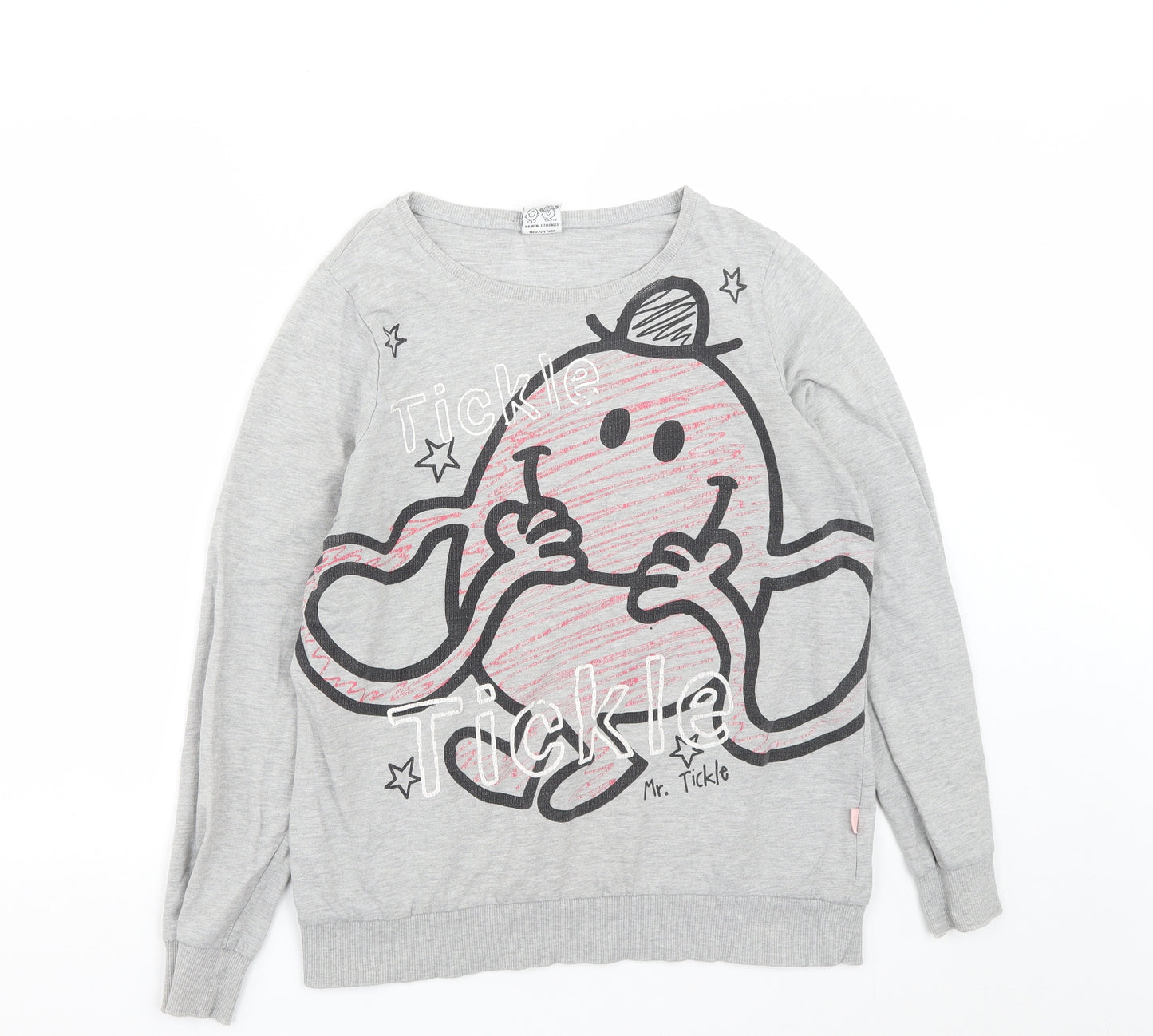 George Womens Grey  Cotton Pullover Sweatshirt Size 14   - Mr Men Mr Tickle