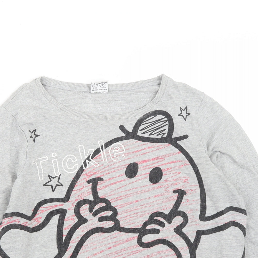 George Womens Grey  Cotton Pullover Sweatshirt Size 14   - Mr Men Mr Tickle