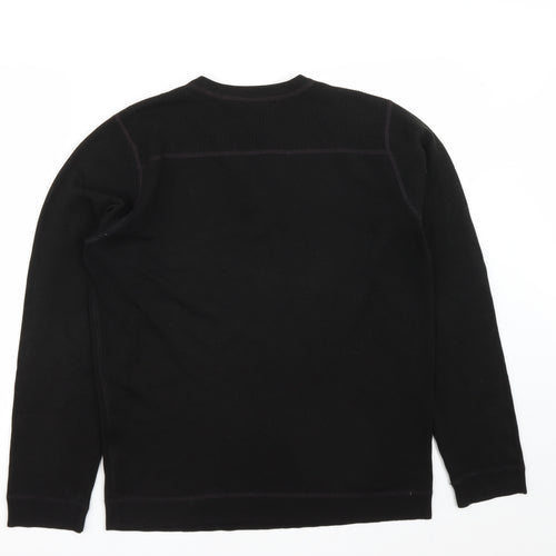 Debenhams Mens Black V-Neck  Acrylic Pullover Jumper Size M